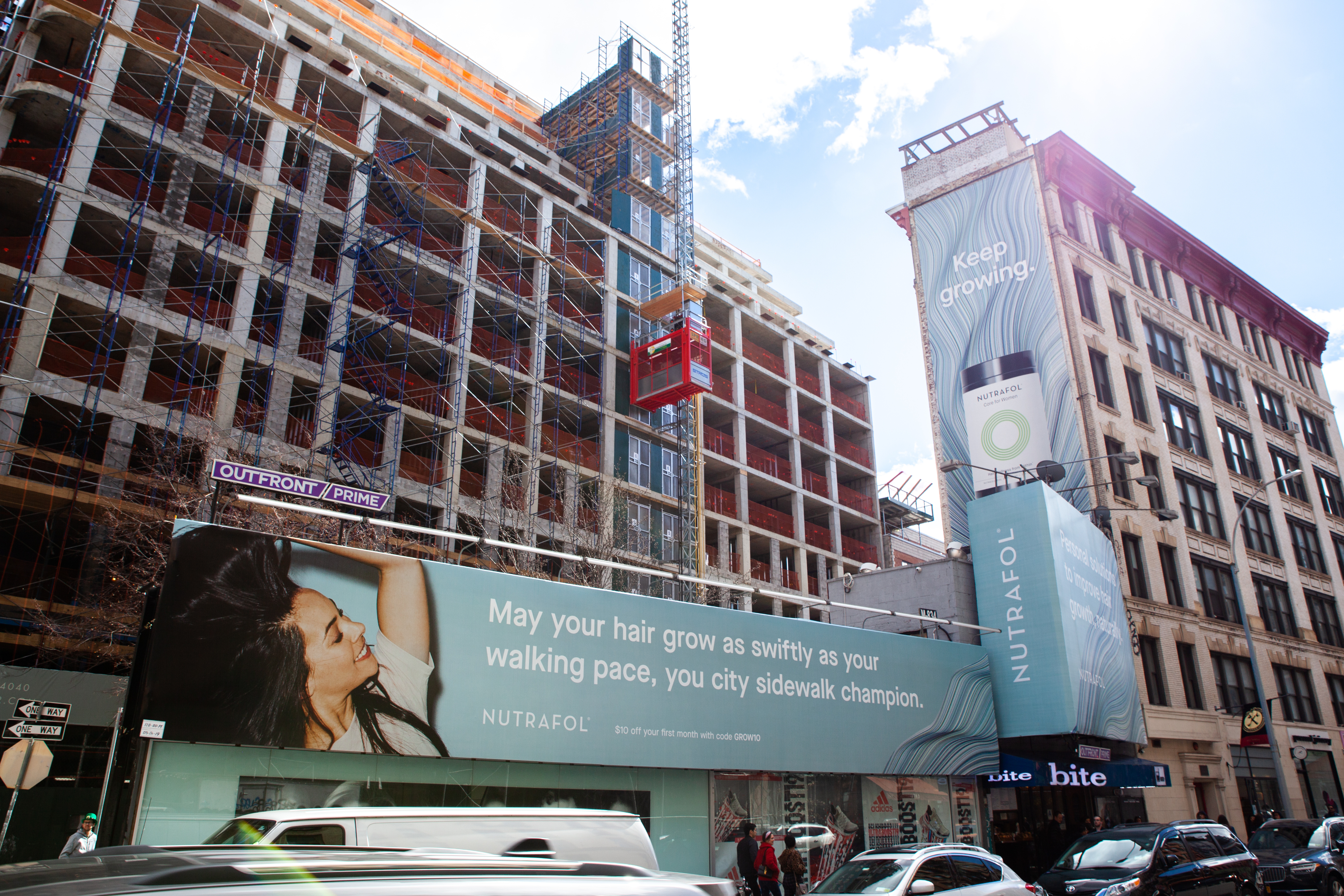Graphic depicting a hexagonal cropped photo of an interior room design with grid lines along its borders.